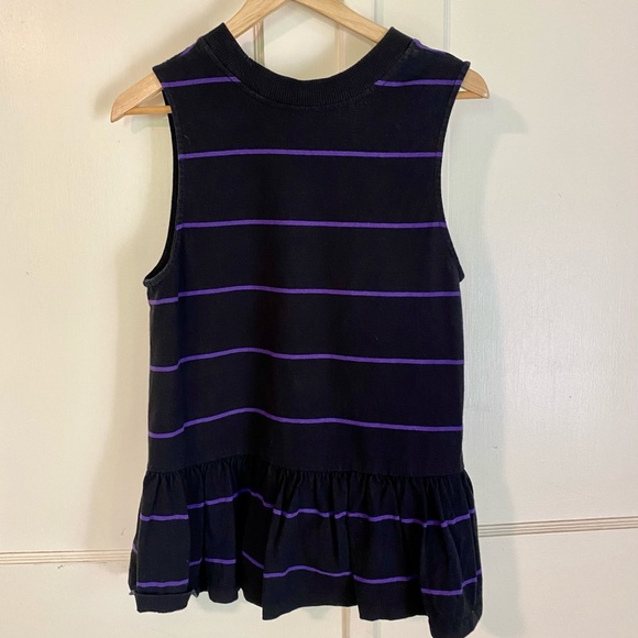 Anthropologie blk. and purple striped tunic tank - Picture 5 of 5